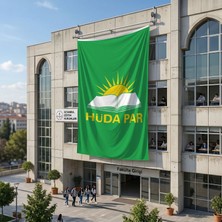 Punto Dizayn Hüda Par Bayrağı 140GR Premium Raşel Kumaş 6x9 Metre