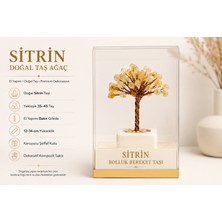 Bak Gel Al Citrina Gold™ Sitrin Doğal Taş Ağaç | El Yapımı Dekoratif Masaüstü Objesi