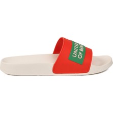 United Colors Of Benetton Beyaz Kırmızı Erkek Günlük Terlik BN-1430 M