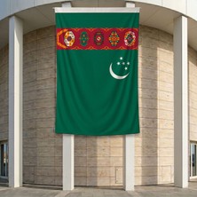Punto Dizayn Türkmenistan Bayrağı 140GR Premium Raşel Kumaş 200X300 cm