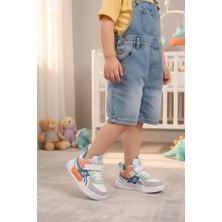 United Colors Of Benetton Beyaz Lacivert Cırtlı Unisex Çocuk Spor Ayakkabı BNI-11092 P
