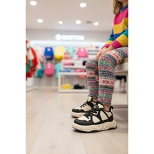 United Colors Of Benetton Siyah Beyaz Bağcıklı Hafif Esnek Unisex Çocuk Spor Ayakkabı BN-12056 P