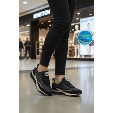 United Colors Of Benetton Siyah Bağcıklı Memory Foam Unisex Spor Ayakkabı BNI-11133 G