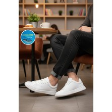 United Colors Of Benetton Beyaz Bağcıklı Cilt Memory Foam Erkek Spor Ayakkabı BNI-12087 M