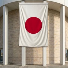 Punto Dizayn Japonya Bayrağı 140GR Premium Raşel Kumaş 200X300 cm