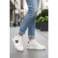 United Colors Of Benetton Beyaz Bağcıklı Kadın Sneaker BNI-12132 G