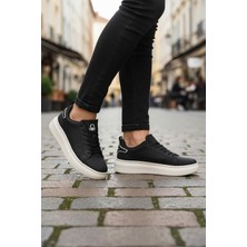 United Colors Of Benetton Siyah Beyaz Bağcıklı Erkek Sneaker BNI-12081 M