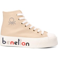 United Colors Of Benetton Bej bilek Boy Kadın Spor Ayakkabı BN-30820 Z