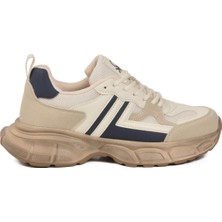 United Colors Of Benetton Bej Fileli Hafif Bağcıklı Unisex Spor Ayakkabı BNI-10280 G