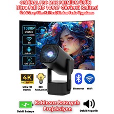 Tekvora K2 Promax Smart Projeksiyon 1080P Destekli Wifi Bluetooth Android Mini Projektör