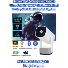 Tekvora K2 Promax Smart Projeksiyon 1080P Destekli Wifi Bluetooth Android Mini Projektör