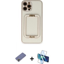 İlk El Grup Pilelistore™ iPhone 12 Pro Max Kılıf Kozmos Minimal Prime - Siyah 3D Antistatik Seramik Nano Ekran Koruyucu + Metal Kamera Lens Koruma Cam - Gd