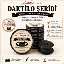 Antik Market Premium Daktilo Şeridi Siyah Tek Makaralı