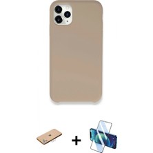 Pileli Store Pilelistore™ iPhone 11 Pro Max Kılıf Zirve Modern Özel Seri - Siyah 3D Antistatik Cam Ekran Koruyucu + Renkli Kamera Lens Koruma Cam - Pe