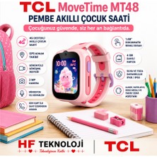 Tcl Çocuklar Için 4g Destekli, Gps Konum Takibi, Görüntülü ve Sesli Görüşme Movetime MT48 Pembe Akıllı Çocuk Saati