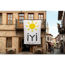 Punto Dizayn Iyi Parti Bayrağı 140GR Premium Raşel Kumaş 300X450CM