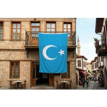 Punto Dizayn Doğu Türkistan Bayrağı 140gr Premium Raşel Kumaş 300x450cm