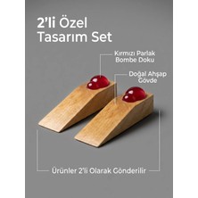 Plastora Home 2 Adet Ahşap Kapı Stoperi, Kapı Tutucu, Kapı Altı Takozu, Kaymaz