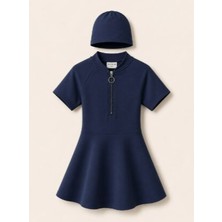 My Kids Wear Kız Çocuk  Kısa Kollu Fermuarlı Mayo Uv Korumalı Deniz ve Havuz Mayosu 12778