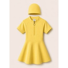 My Kids Wear Kız Çocuk  Kısa Kollu Fermuarlı Mayo Uv Korumalı Deniz ve Havuz Mayosu 12777