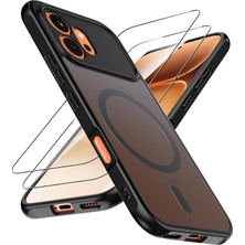 Teleplus Honor 600 5g Kılıf Lunex Mat Manyetik Araç Tutucu Kapak + Nano Ekran Koruyucu