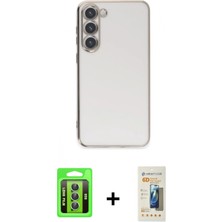 Pileli Store Pilelistore™ Galaxy S23 Kılıf Yankı Serisi - Siyah 6d Mat Seramik Hayalet Nano Ekran Koruyucu + Raze Metal Kamera Lens - Yl