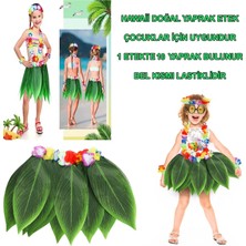 General Tropikal Esintili Hawaii Yapraklı Parti Eteği Çocuk Boy