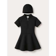 My Kids Wear Kız Çocuk  Kısa Kollu Fermuarlı Mayo Uv Korumalı Deniz ve Havuz Mayosu 12780