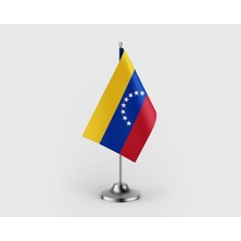 Punto Dizayn Venezuela Tekli Saten Masa Bayrağı Seti