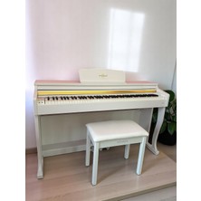 Marcia MK-900 Wh Dijital Konsol Piyano, Bluetooth, Tuş Hassasiyeti, 88 Tuşlu, Kapaklı (Kulaklık ve Tabure)