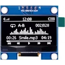 Robomer 1.3 Inç OLED Ekran Modülü I2C 4 Pin – Beyaz