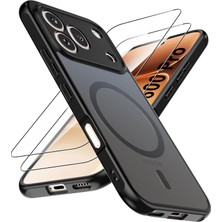 Teleplus Honor 600 Pro 5g Kılıf Lunex Mat Manyetik Şarj Özellikli Tutucu Kapak + Nano Ekran Koruyucu