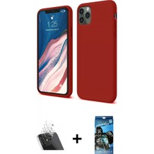İlk El Grup Pilelistore™ iPhone 11 Pro Kılıf Kozmos Yansıma Özel Seri - Siyah 34D Izgaralı Cam + Kamera Lens Koruma Cam - Sf