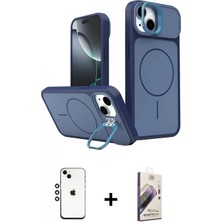 Pileli Store Pilelistore™ iPhone 14 Kılıf Iz Modern Prime - Siyah Bilvis 3D Mat Cam Ekran Koruyucu + Shine Kamera Lens - Gs