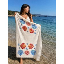 Fabera Home Bambu Müslin Peştemal %100 Organik Pamuk Plaj Havlusu Hamam Sauna Deniz Havlusu