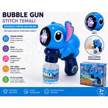 Duman Oyuncak 💙 Stitch Baloncuk Tabancası – Işıklı ve Müzikli Bubble Gun
