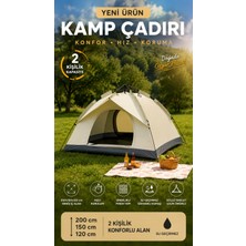 vooka Çadır Tam Otomatik Kamp Çadırı 2 Kişilik 200X150 cm 3 Saniyede Kurulum Su Geçirmez Geniş Çadır Outdoor
