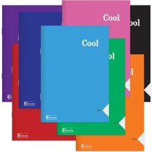 Cool Kareli A4 80 Yaprak Plastik Kapak Dikişli Defter Keskin Color