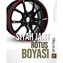 Flea Market Parlak Siyah Jant Rötuş Boyası – 30 ml | Fırçalı Şişede