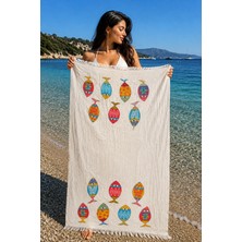 Fabera Home Bambu Müslin Peştemal %100 Organik Pamuk Plaj Havlusu Hamam Sauna Deniz Havlusu
