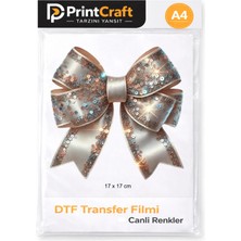 17X17 cm Fiyonk Modeli Ütü ile Yapışan Dtf Transfer Baskı (A4)