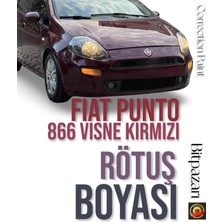 Flea Market Fıat Punto - Vişne Kırmızısı - 866 - Çizik Taş Izi Giderici Rötüş Boyası 20ML