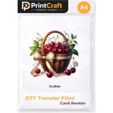 Palo Santo 17 x 18 cm Sepette Kirazlar Modelli Ütü ile Yapışan Transfer Baskı (A4)