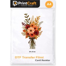 Palo Santo 12 x 20 cm Buket Modelli Ütü ile Yapışan Transfer Baskı (A4)