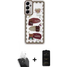 İlk El Grup Pilelistore™ Galaxy A15 4g Kılıf Çekirdek Asil - Siyah 6d Antistatik Mat Seramik Hayalet Nano Ekran Koruyucu + Kamera Lens Koruma Cam - Sf