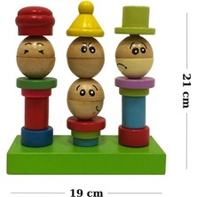 Sam Toys Ahşap Ifade Blokları Kule Dizme Oyunu