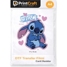 15X17 cm Xoxo Modeli Ütü ile Yapışan Dtf Transfer Baskı (A4)