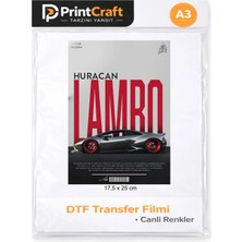 17,5X25 cm Lambo Modeli Ütü ile Yapışan Dtf Transfer Baskı (A3)
