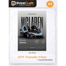 Palo Santo 18X25 cm Mclaren Modeli Ütü ile Yapışan Dtf Transfer Baskı (A3)
