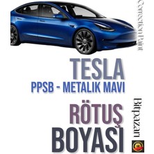 Flea Market Tesla Deep Blue Metalik Koyu Mavi - Ppsb - Profesyonel Rötuş Boyası - Taş Izi ve Çizik Giderici 25ML